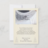 Champagne Glasses Wedding Dankeskarte (Rückseite)