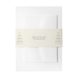 Champagne Glasses Wedding Einladungsbanderole