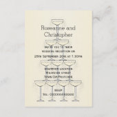 Champagne Glasses Wedding Reception Begleitkarte (Rückseite)