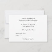 Champagne Glasses Wedding RSVP Karte (Rückseite)