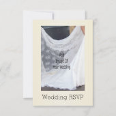 Champagne Glasses Wedding RSVP Karte (Vorderseite)