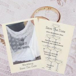 Champagne Glasses Wedding Save The Date