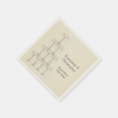 Champagne Glasses Wedding Serviette (Ecke)