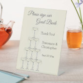 Champagne Glasses Wedding Sockelschild (In Situ)