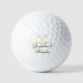 Champagne Glasses Wedding Theme Golf Balls Golfball (Vorderseite)