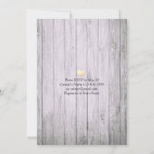 Champagne Glasses Wood EAT Drink und Party Hochzei Einladung (Rückseite)