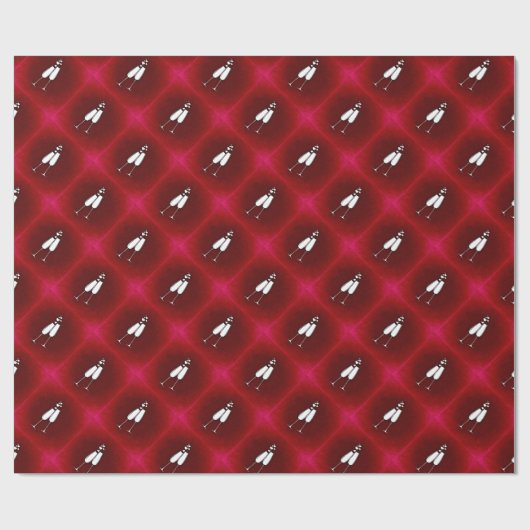 Champagne Glasses Wrapping Paper Geschenkpapier (Flach)