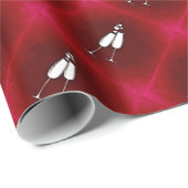 Champagne Glasses Wrapping Paper Geschenkpapier (Rolleneckpunkt)