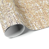 Champagne Glitter Moderne Geschenkpapier (Rolleneckpunkt)