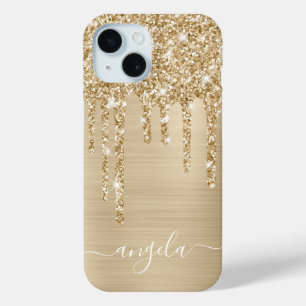 Champagne Glitter-Tropfen Glam Mädchen-Signatur Case-Mate iPhone Hülle