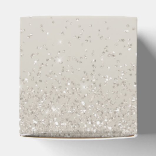 Champagne Glittery Gastgeschenk Hochzeit Geschenkb Geschenkschachtel (Oben)