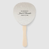 Champagne Glittery Wedding Program Fan Fächer (Rückseite)