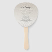 Champagne Glittery Wedding Program Fan Fächer (Vorderseite)