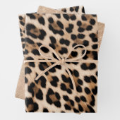 Champagne Glitz Cream Leopard Geschenkpapier Set (Beispiel)