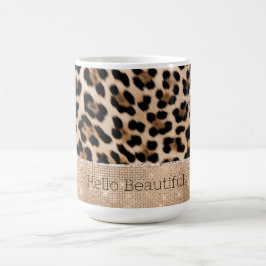 Champagne Glitz Cream Leopard Kaffeetasse