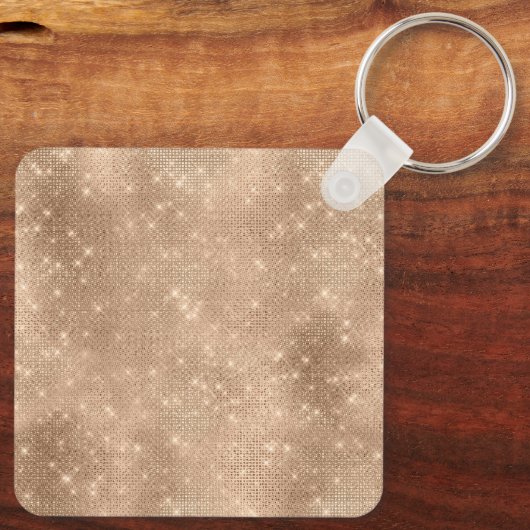 Champagne Glitz Cream Leopard Schlüsselanhänger (Rückseite)