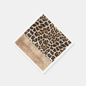 Champagne Glitz Cream Leopard Serviette (Ecke)
