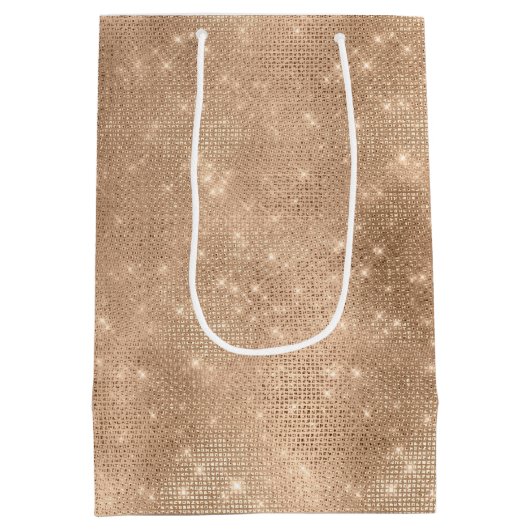 Champagne Glitz Mittlere Geschenktüte (Rückseite)