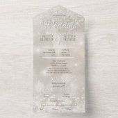 Champagne Glitzer Confetti Elegant Wedding All In One Einladung (Innen Boden)
