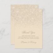 Champagne-Glitzer danken Ihnen Karten (Vorne/Hinten)