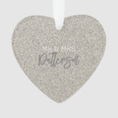 Champagne Glitzer & Mrs. NAME Wedding DATE Ornament (Vorderseite)