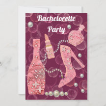 Champagne Glitzer & Pearls Burgundy Bachelorette I