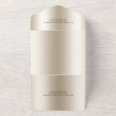 Champagne Glitzer Tropfen Glam Bling Wedding All In One Einladung (Außenbereich)