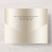 Champagne Glitzer Tropfen Glam Bling Wedding All In One Einladung (Rückseite)