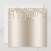 Champagne Glitzer Tropfen Trendy Elegant Wedding Einladung (Rückseite)