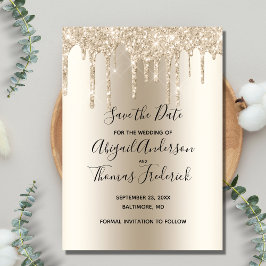 Champagne Glitzer Tropfen Wedding Glam Trendy Save The Date