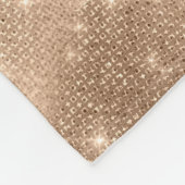 Champagne Glitzy Glam Sparkle Fleecedecke (Ecke)