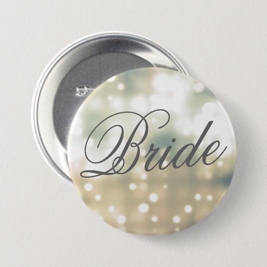 Champagne Glow Bride Button Button (Vorne & Hinten)