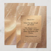 Champagne Glow Neujahrs-Einladung 2025 – Editierba Einladung (Vorne/Hinten)