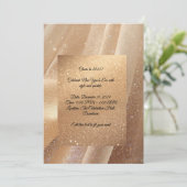 Champagne Glow New Year 2025 Invitation – Editable Einladung (Stehend Vorderseite)