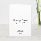 Champagne-Glückwunschkarte Karte (Rückseite)