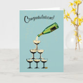 Champagne-Glückwunschkarte Karte (Gelbe Blume)