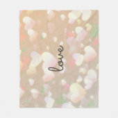 Champagne-Glühen-Herzen Fleecedecke (Vorderseite)