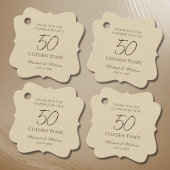 Champagne Gold 50th Anniversary Favor Tag Geschenkanhänger