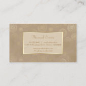 Champagne Gold Abstrakt Circle Minimalistisch Visitenkarte (Rückseite)