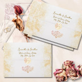 Champagne Gold Baroque Elegante Hochzeit Runder Aufkleber