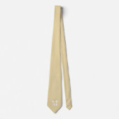 Champagne Gold Benutzerdefiniertes Monogramm Hoch Krawatte (Vorderseite)