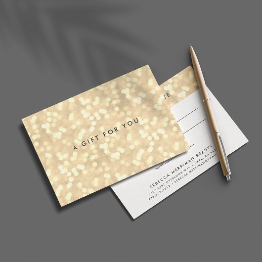 Champagne Gold Bokeh | Geschenkgutschein