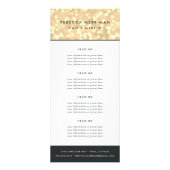 Champagne Gold Bokeh | Preise oder Dienstleistunge Werbekarte (Vorne)