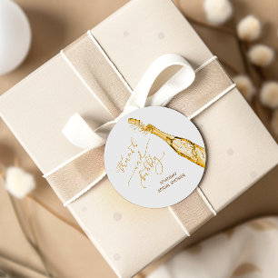 Champagne Gold Brautparty Runder Aufkleber
