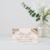 Champagne Gold Brown Glitzer Agate Geode Terminkarte (Stehend Vorderseite)