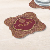 Champagne gold calligraphy romantic weeding untersetzer (angewinkelt)