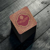 Champagne gold calligraphy romantic weeding untersetzer