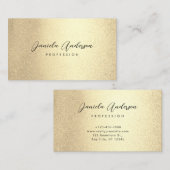 Champagne Gold Foil Chic Visitenkarte (Vorne/Hinten)