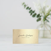 Champagne Gold Foil Chic Visitenkarte (Stehend Vorderseite)