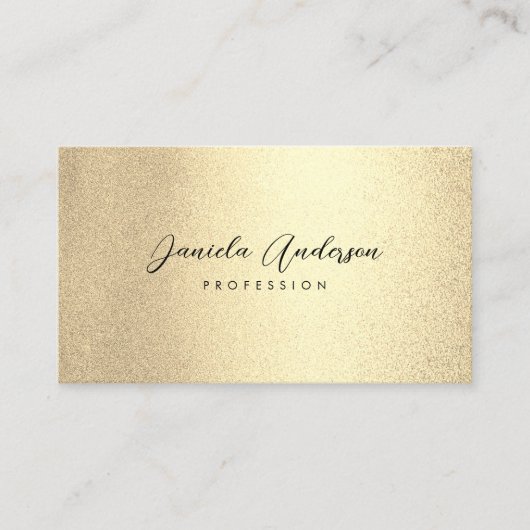 Champagne Gold Foil Chic Visitenkarte (Vorderseite)